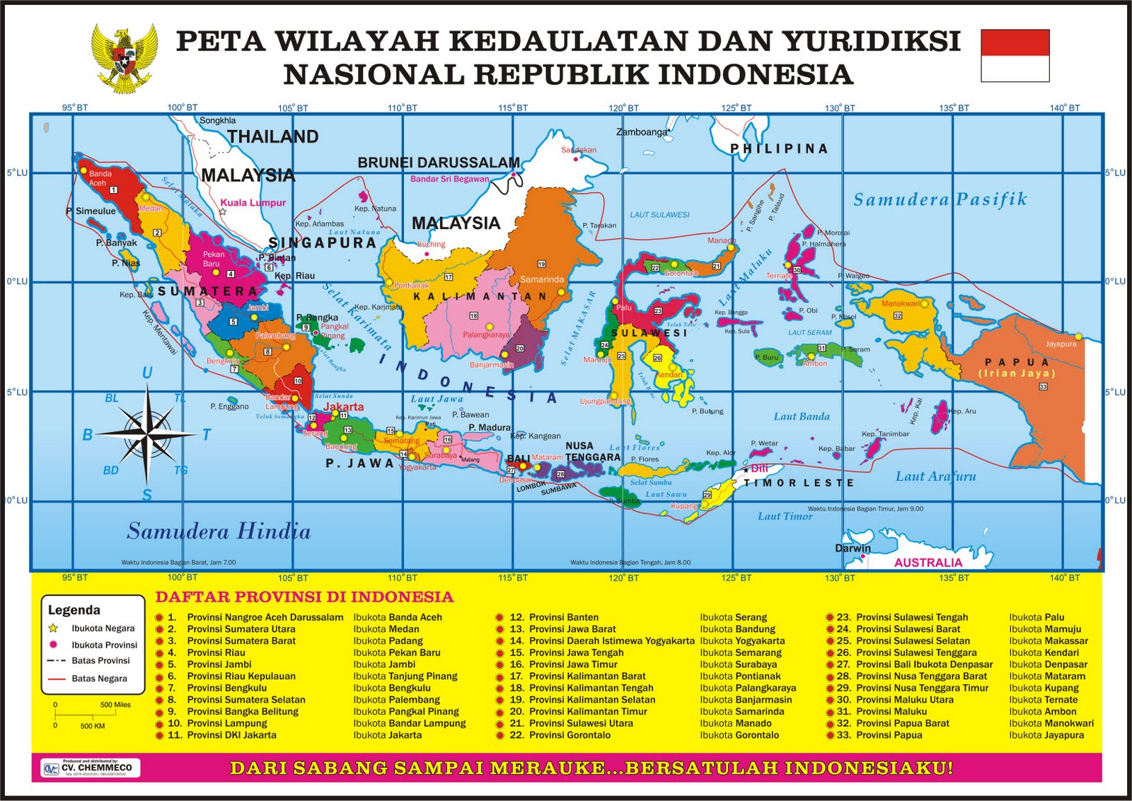 Peta Wilayah Kedaulatan dan Yuridiksi Republik Indonesia 